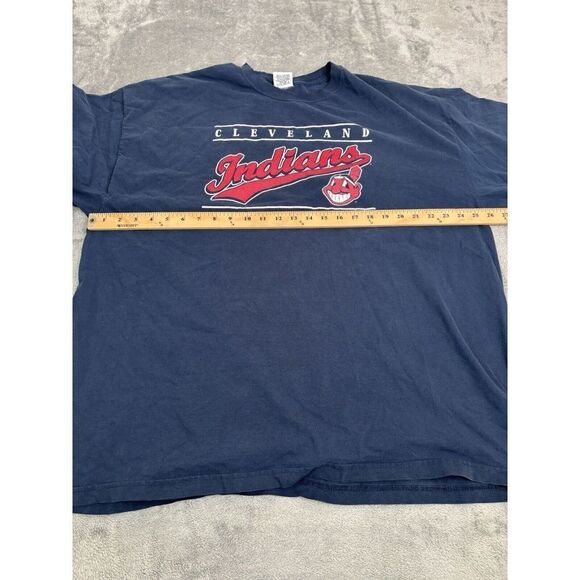 Vintage 2004 Cleveland Indians MLB Short Sleeve T Shirt Men's Size 2XL XXL Blue - Picture 10 of 13